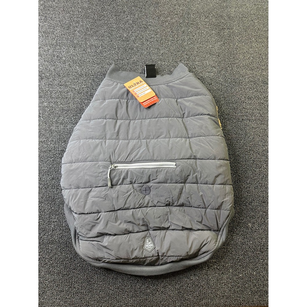 Arcadia Trail Ultra Reflective Dog Puffer Jacket Grey Sherpa Lined Size XL